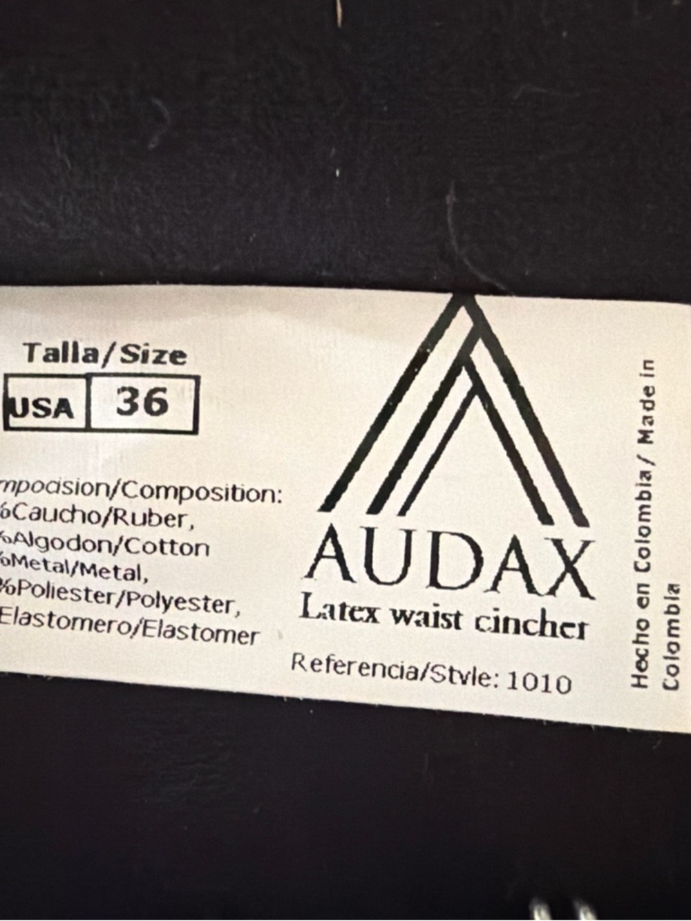 Audax Waist Trainer Corset in Light Gray and Black - Picture 3 of 4